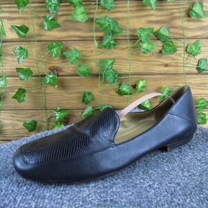 Naturalizer Women's 10 Kate Black Leather Loafers‎ Comfort Slip-On Flats Shoes